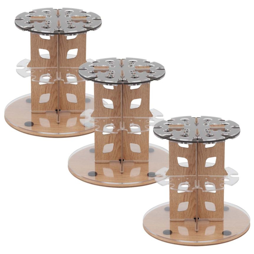 Mezzo® Artist Rotating Brush Rack, 3-Pack