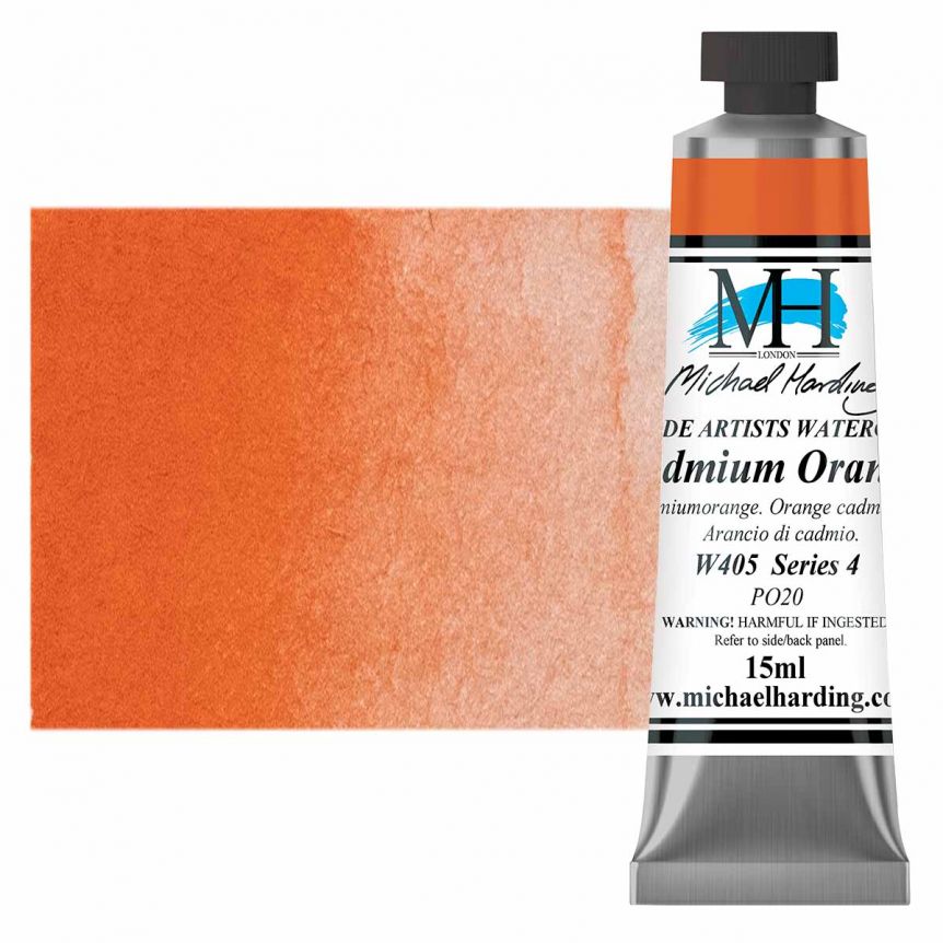 Michael Harding Watercolor - Cadmium Orange, 15ml Tube