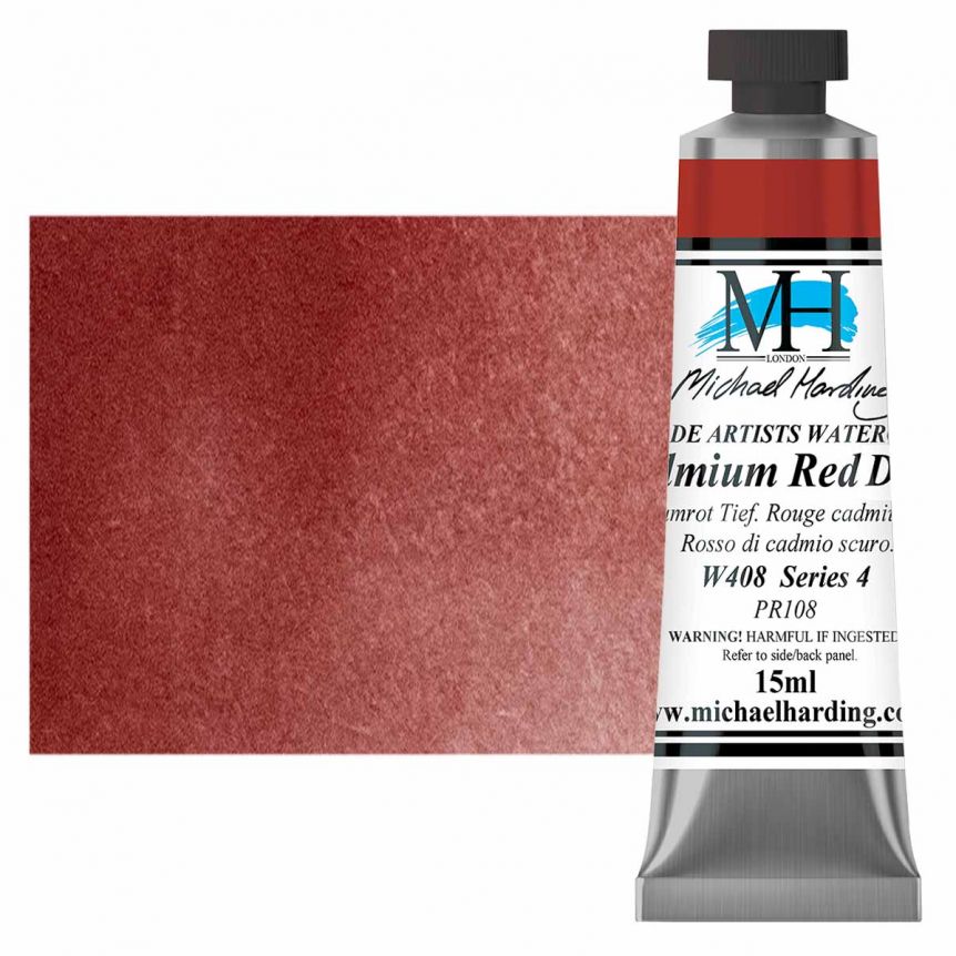 Michael Harding Watercolour - Cadmium Red Deep, 15ml Tube | Jerry's ...