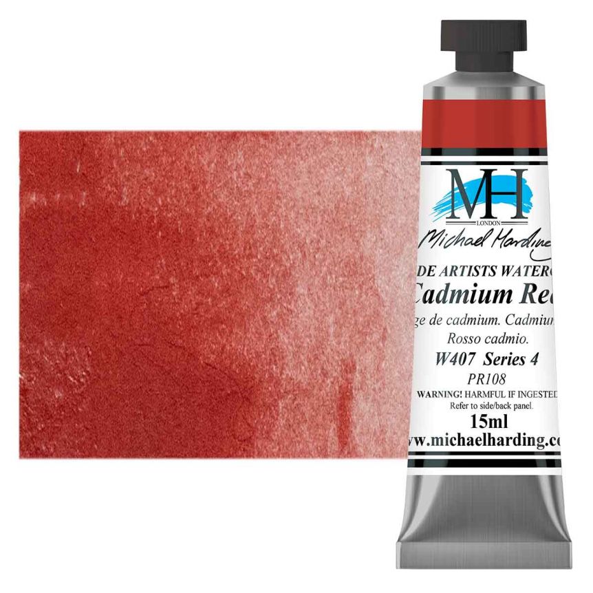 Michael Harding Watercolor - Cadmium Red, 15ml Tube