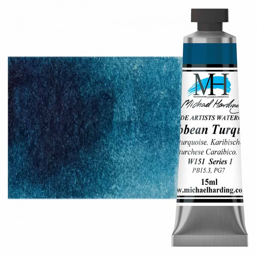 Michael Harding Watercolor - Caribbean Turquoise, 15ml Tube