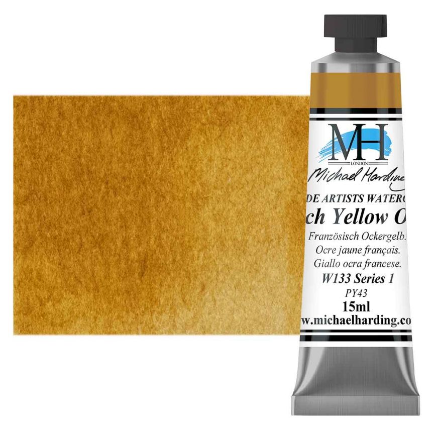 Michael Harding Watercolor - French Yellow Ochre, 15ml Tube