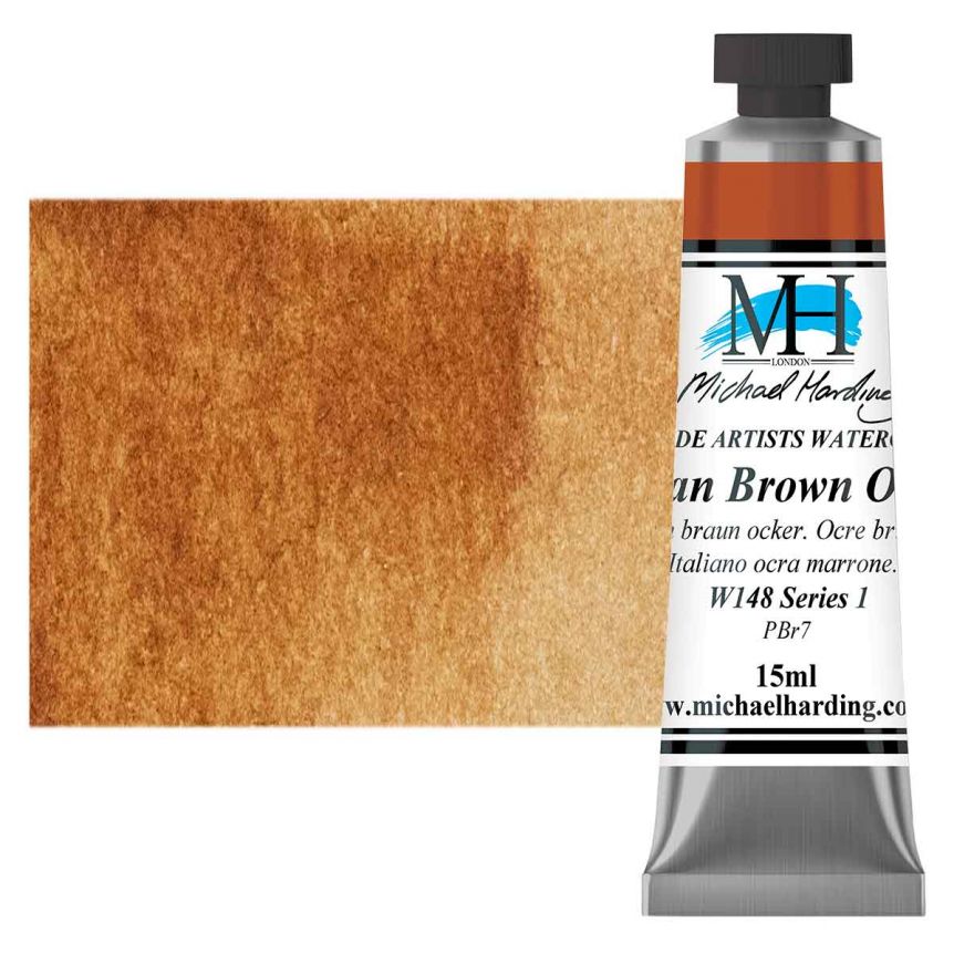 Michael Harding Watercolor - Italian Brown Ochre, 15ml Tube