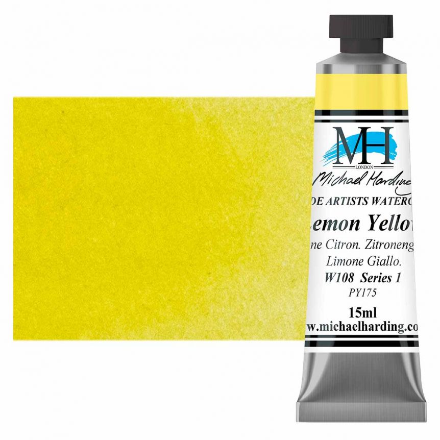 Michael Harding Watercolor - Lemon Yellow, 15ml Tube