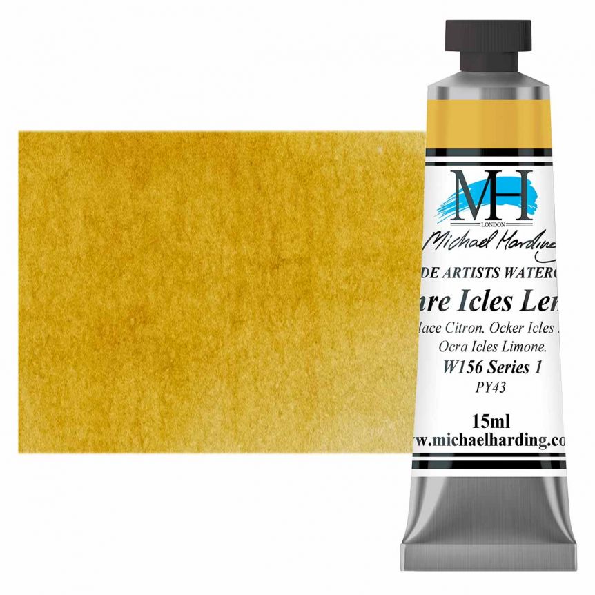 Michael Harding Watercolor - Ochre Icles Lemon, 15ml Tube