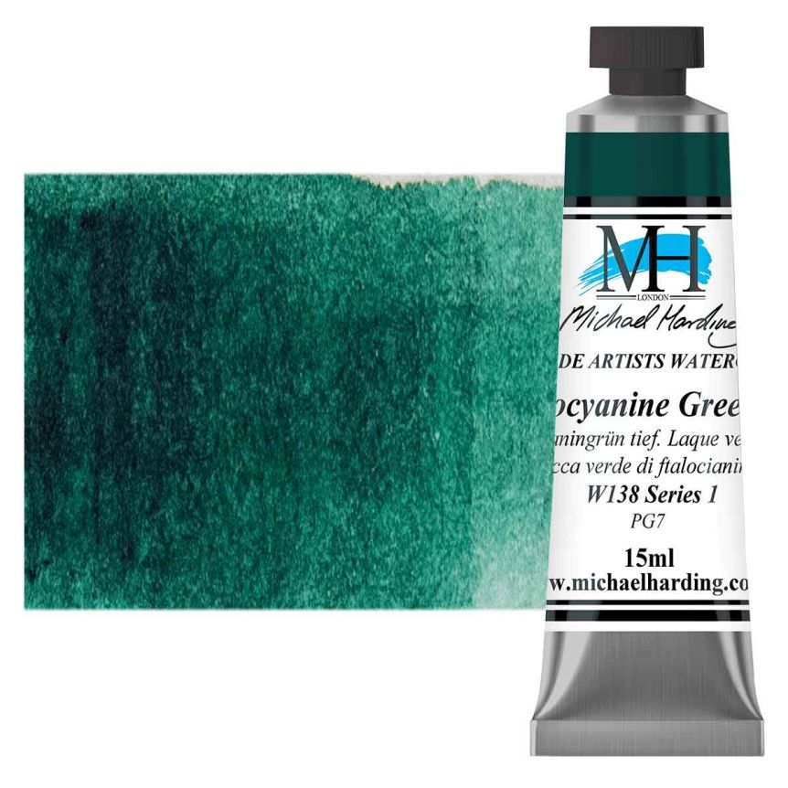 Michael Harding Watercolor - Phthalocyanine Green, 15ml Tube
