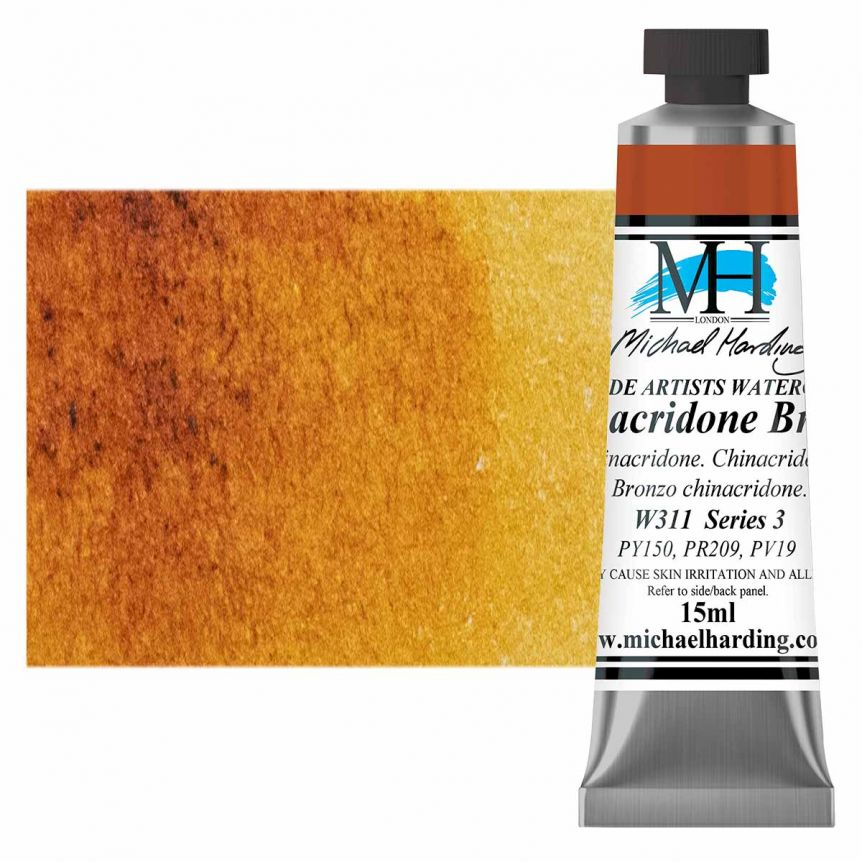 Michael Harding Watercolor - Quinacridone Bronze, 15ml Tube