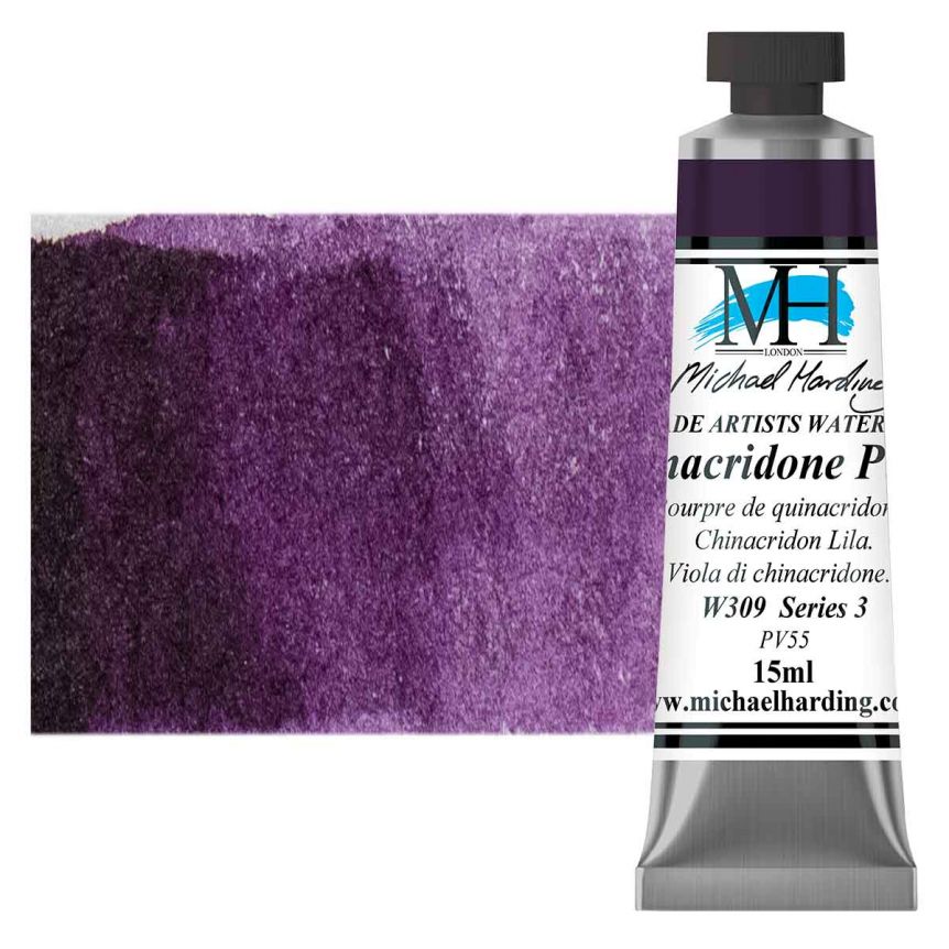 Michael Harding Watercolor - Quinacridone Purple, 15ml Tube