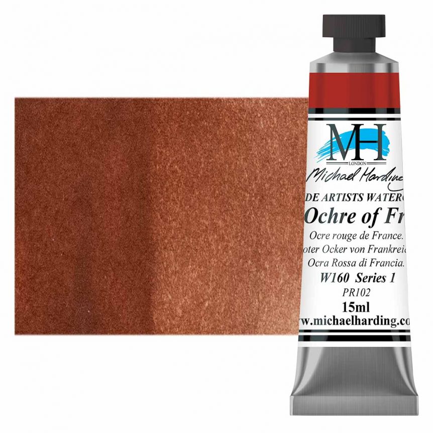 Michael Harding Watercolor - Red Ochre of France, 15ml Tube