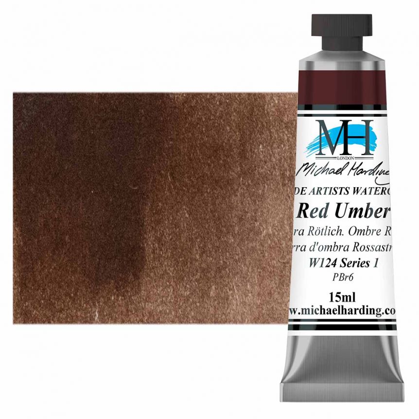 Michael Harding Watercolor - Red Umber, 15ml Tube