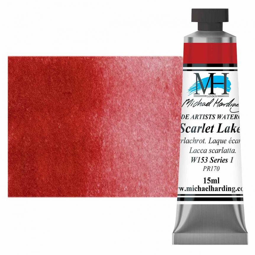 Michael Harding Watercolor - Scarlet Lake, 15ml Tube