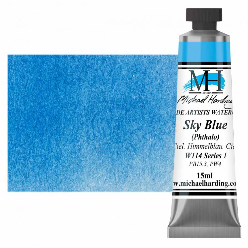 Michael Harding Watercolor - Sky Blue (Phthalo), 15ml Tube