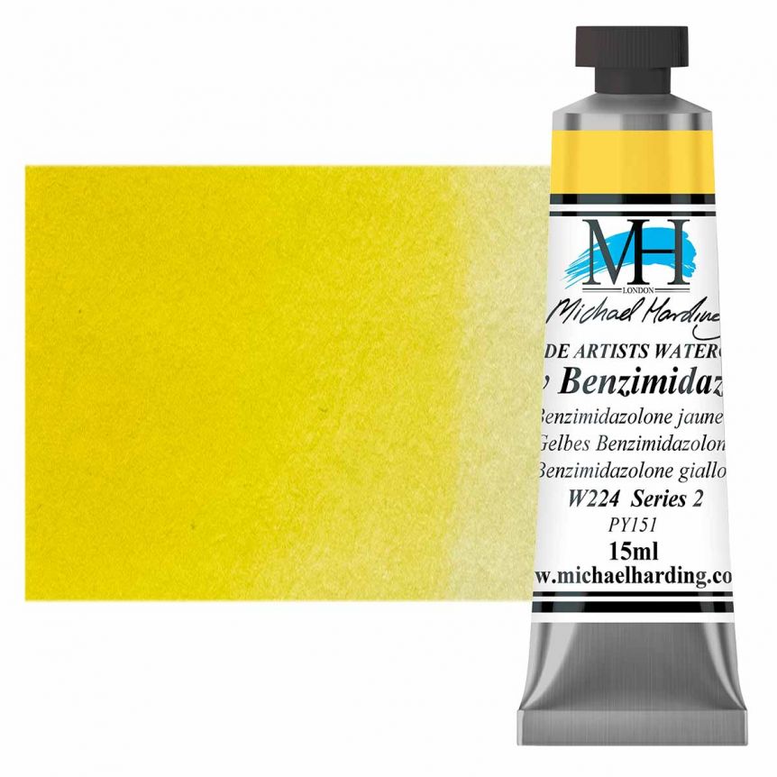 Michael Harding Watercolor - Yellow Benzimidazolone, 15ml Tube