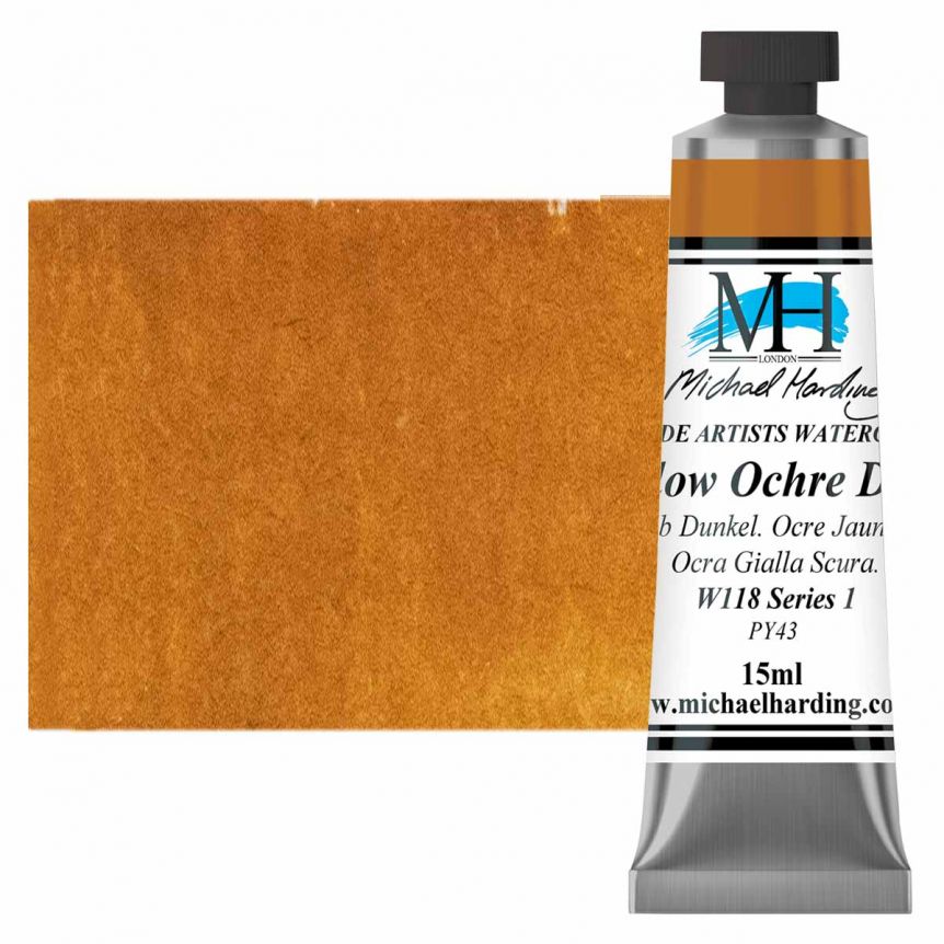 Michael Harding Watercolor - Yellow Ochre Deep, 15ml Tube