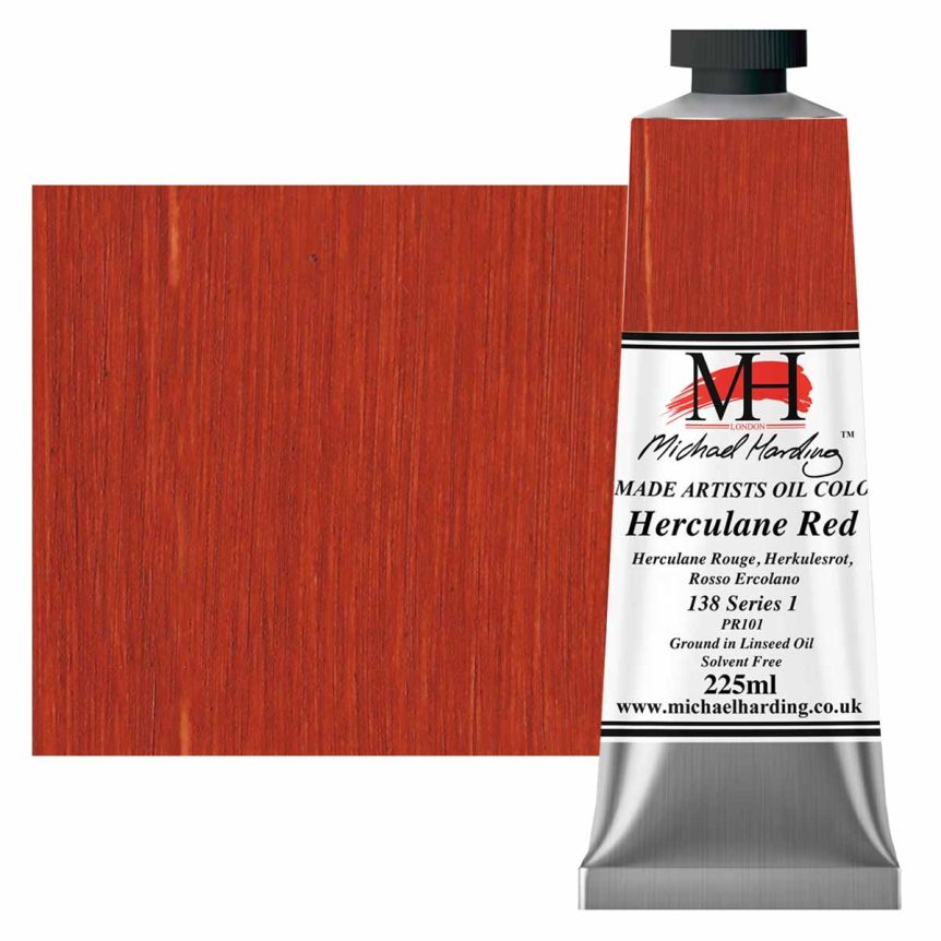 Michael Harding Oil Color - Herculane Red, 225ml Tube