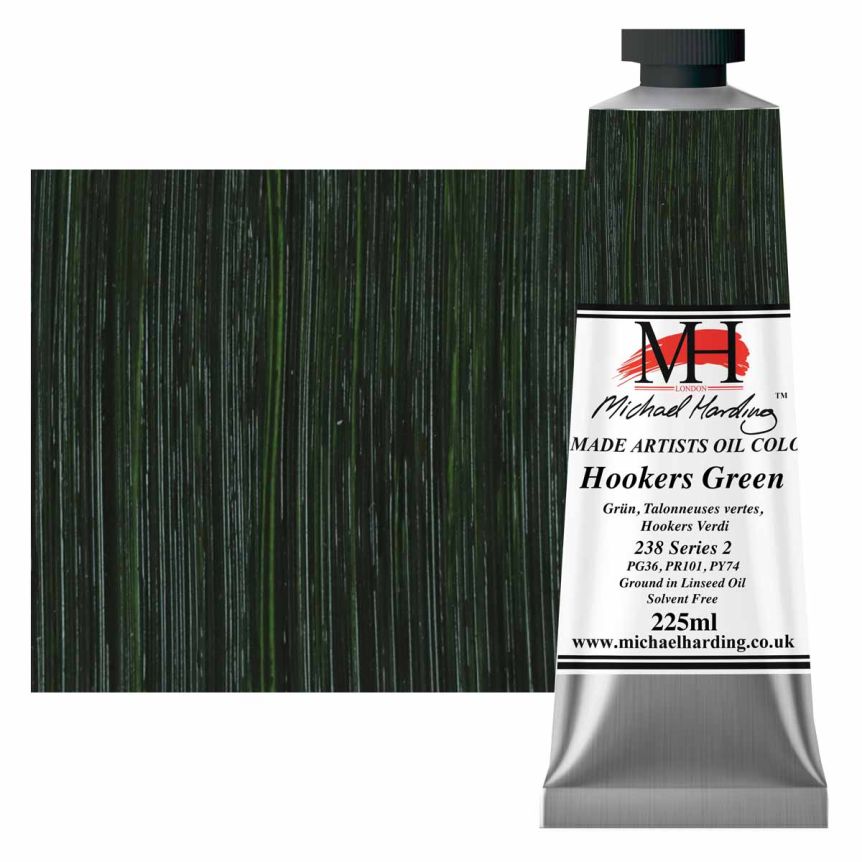 Michael Harding Oil Color - Hookers Green, 225ml Tube