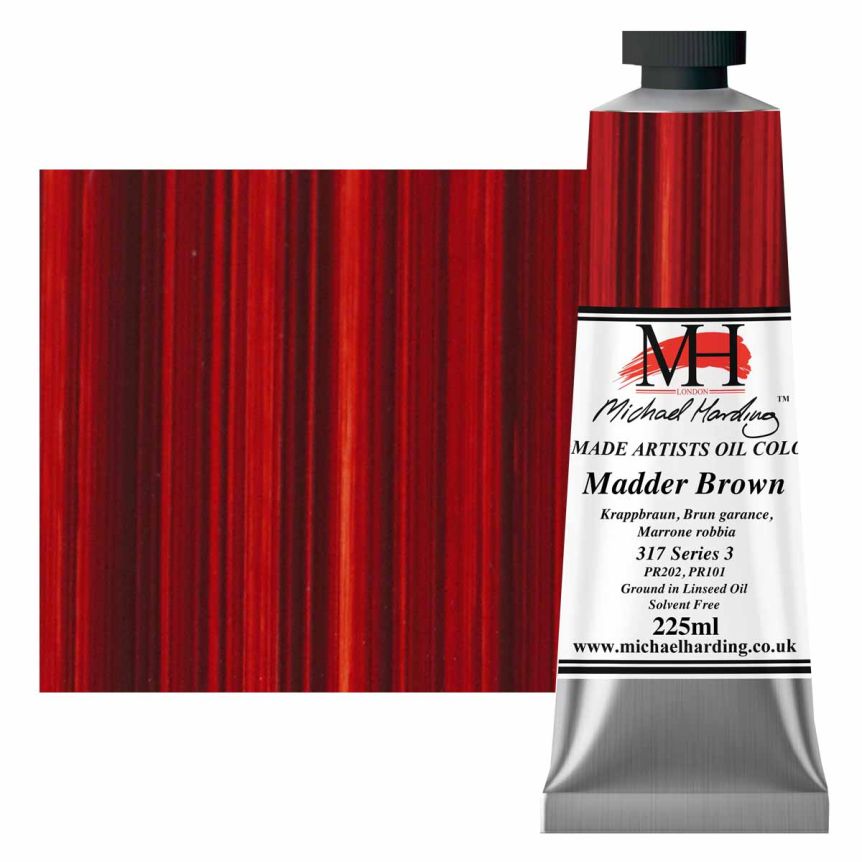 Michael Harding Oil Color - Madder Brown, 225ml Tube