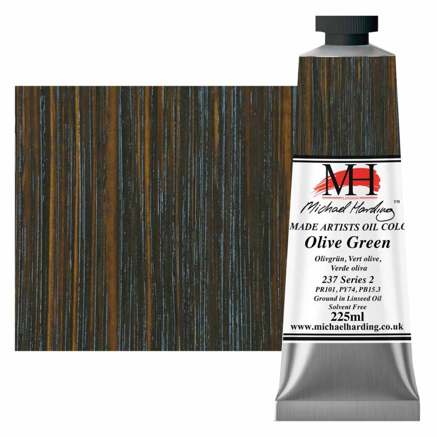Michael Harding Oil Color - Olive Green, 225ml Tube