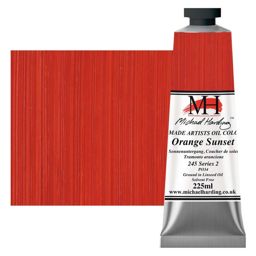 Michael Harding Oil Color - Orange Sunset, 225ml Tube