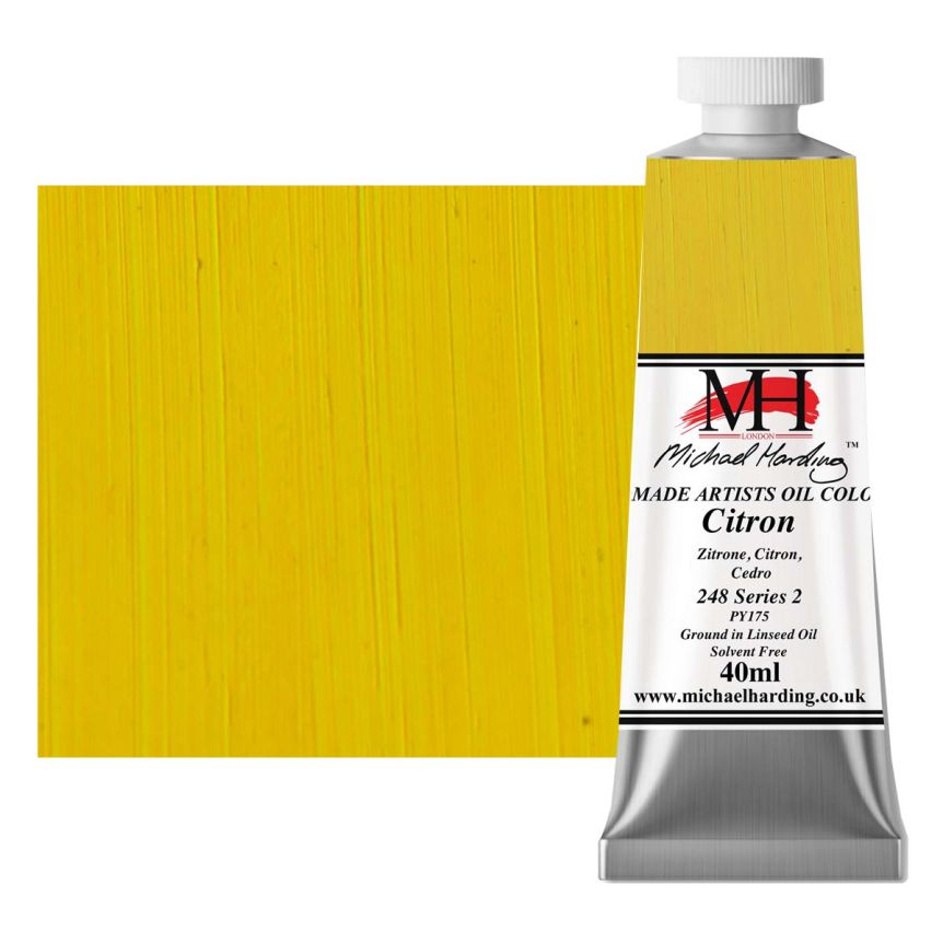 Michael Harding Oil Color - Citron, 40ml Tube
