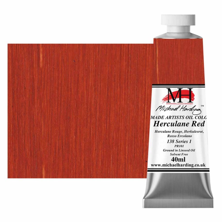 Michael Harding Oil Color - Herculane Red, 40ml Tube
