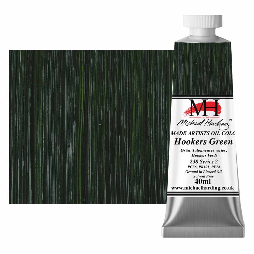 Michael Harding Oil Color - Hookers Green, 40ml Tube