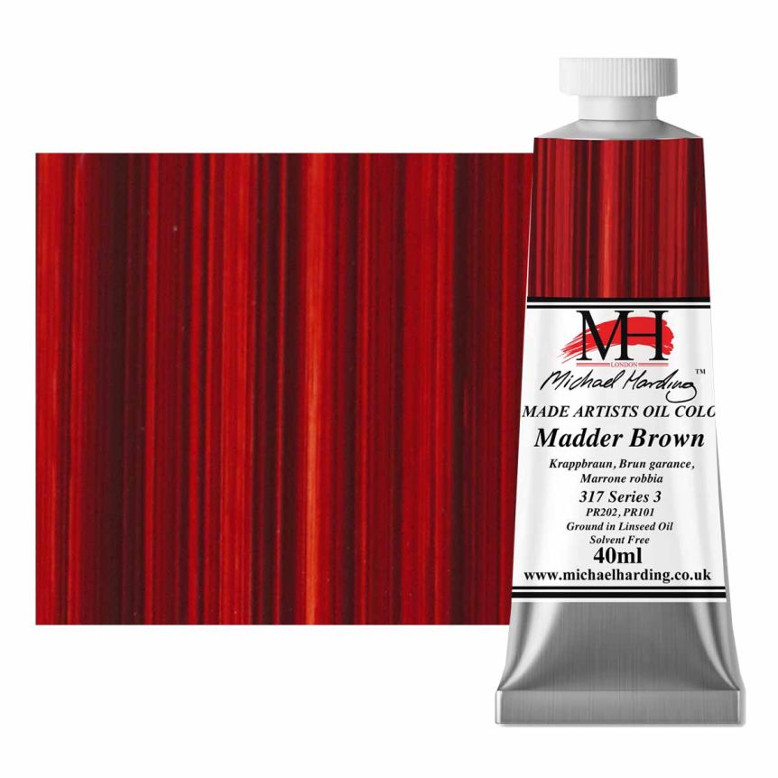 Michael Harding Oil Color - Madder Brown, 40ml Tube