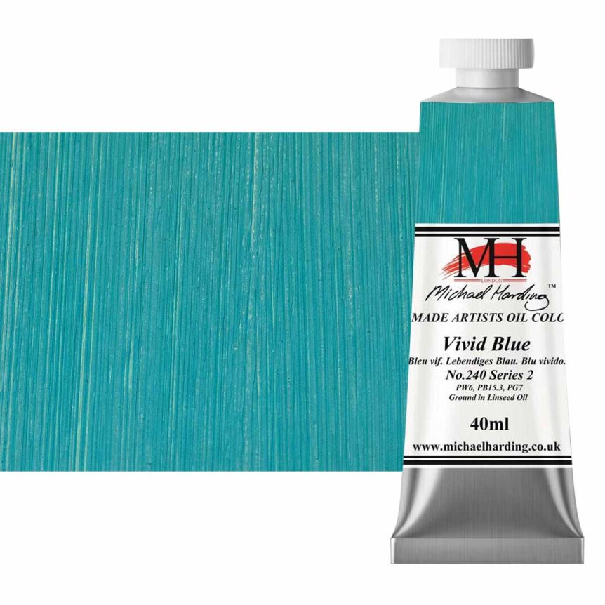 Michael Harding Oil Color - Vivid Blue, 40ml Tube
