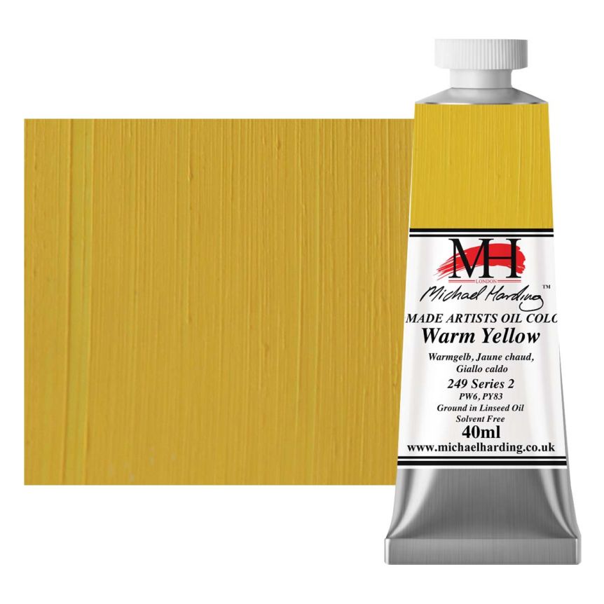 Michael Harding Oil Color - Warm Yellow, 40ml Tube