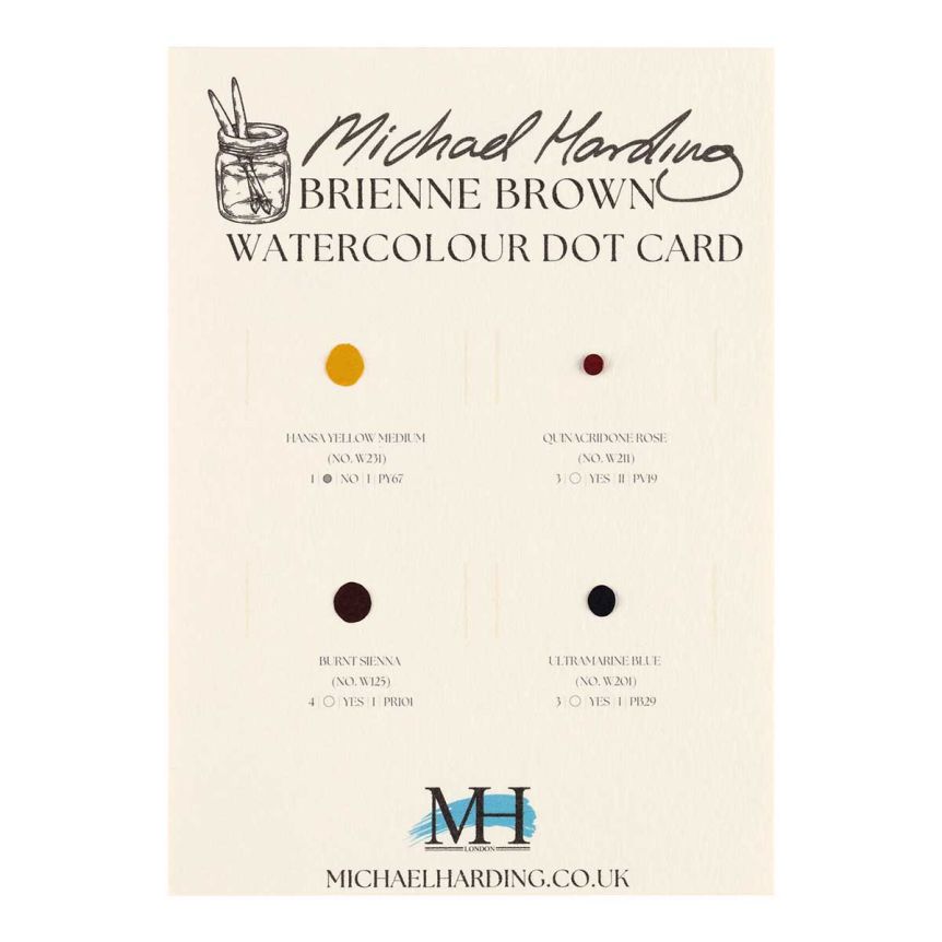 Michael Harding Watercolor - Brienne Brown Intro, 4 Color Dot Card