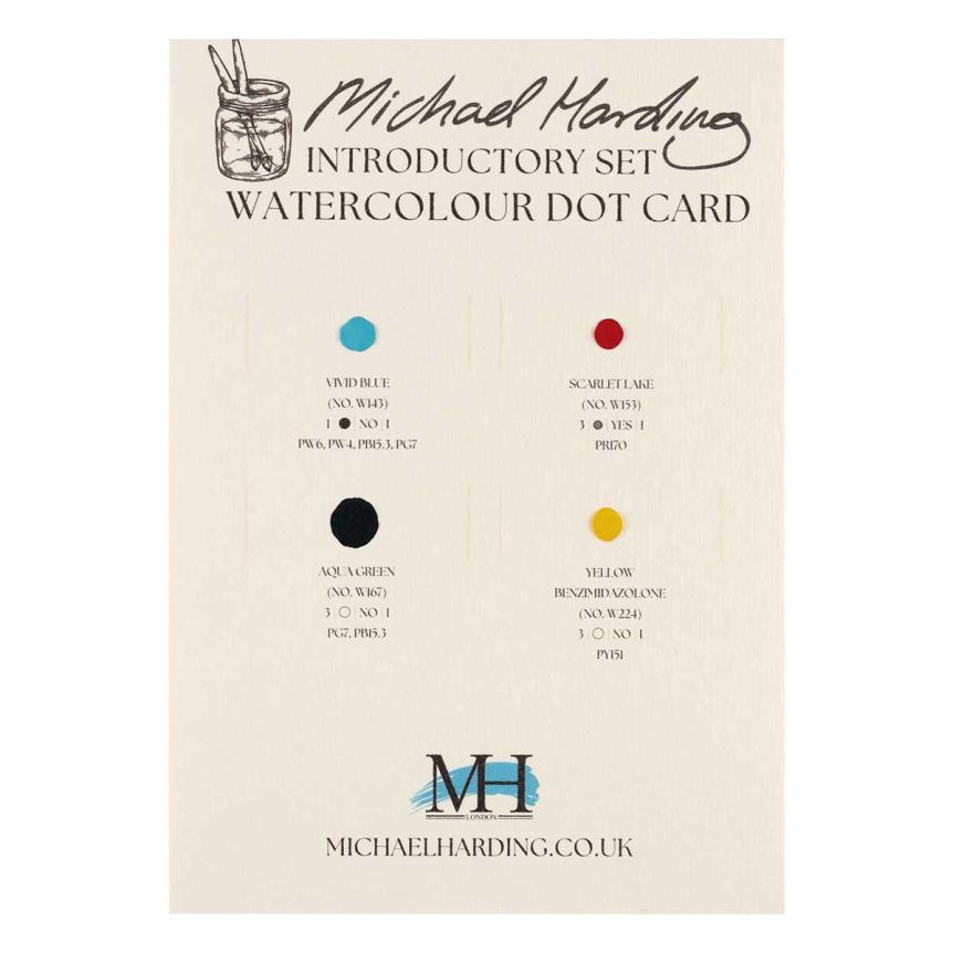 Michael Harding Watercolor - Introductory, 4 Color Dot Card