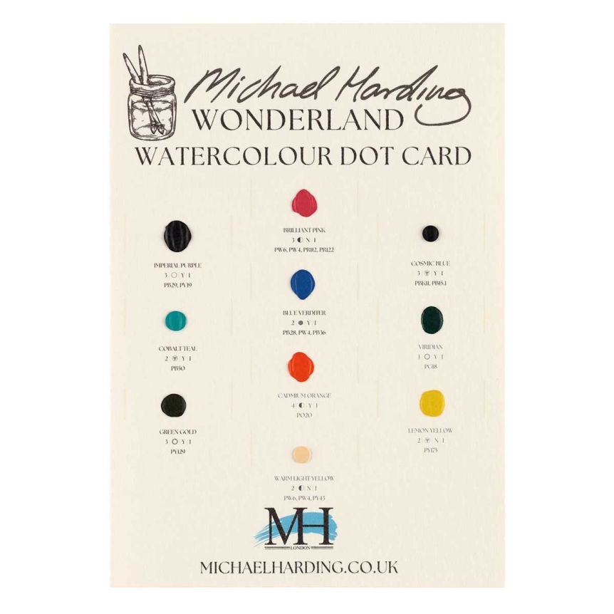Michael Harding Watercolor - Wonderland, 10 Color Dot Card