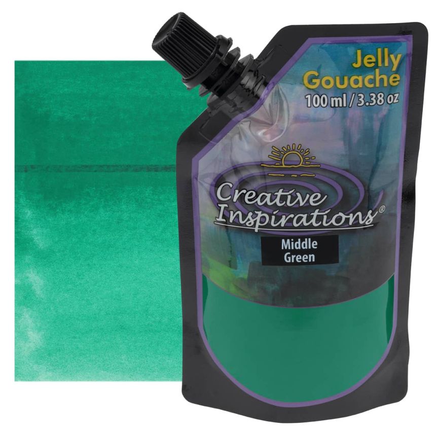 Creative Inspirations Jelly Gouache Pouch - Middle Green (100ml)