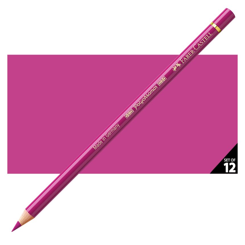 Faber-Castell Polychromos Pencil, No. 125 - Middle Purple Pink (Box of 12)