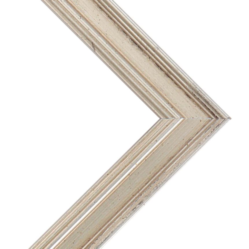 Millbrook Collection - Academy Silver Frame w/ Acrylic Glazing and Cardboard Backing 14"x18"