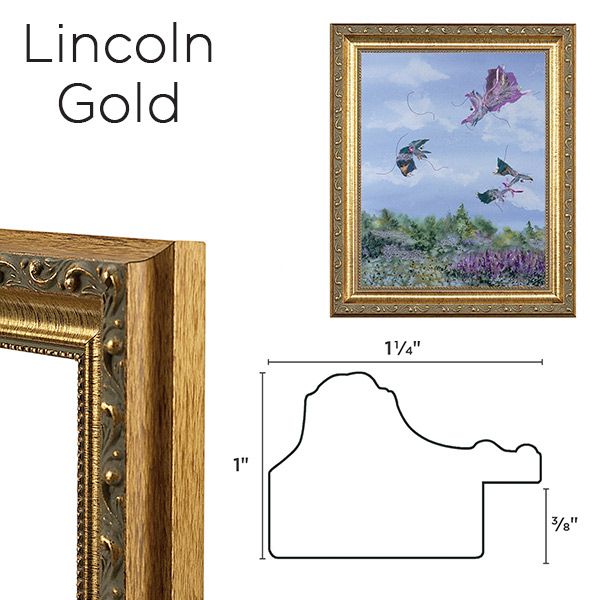 Gold Scoop Profile Tabletop Frame, 4