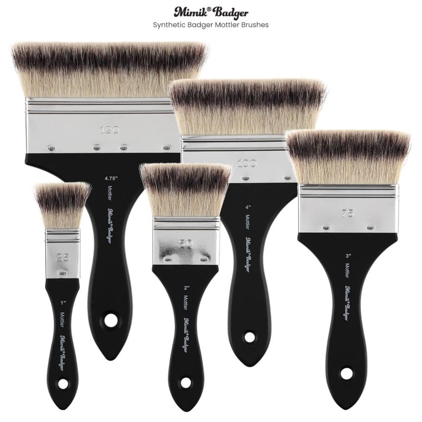 Mimik Synthetic Badger Mottler Brushes