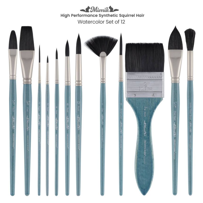 ARTIFY Professional Squirrel Hair Watercolor Brushes – Artify