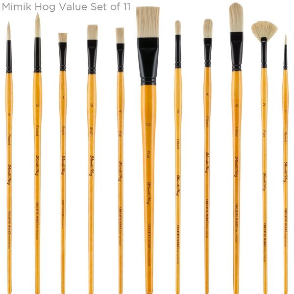 Mimik Hog Advanced Synthetic Bristle Brush Value Set Of 11