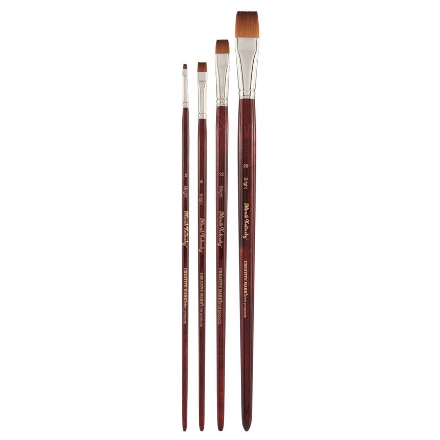 Mimik Kolinsky Synthetic Long Handle Allegro Bright Set of 4 