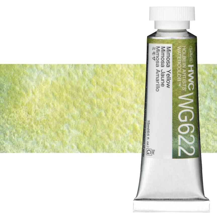 Holbein Artists' Granulating Watercolor - Mimosa Yellow, 15ml Tube