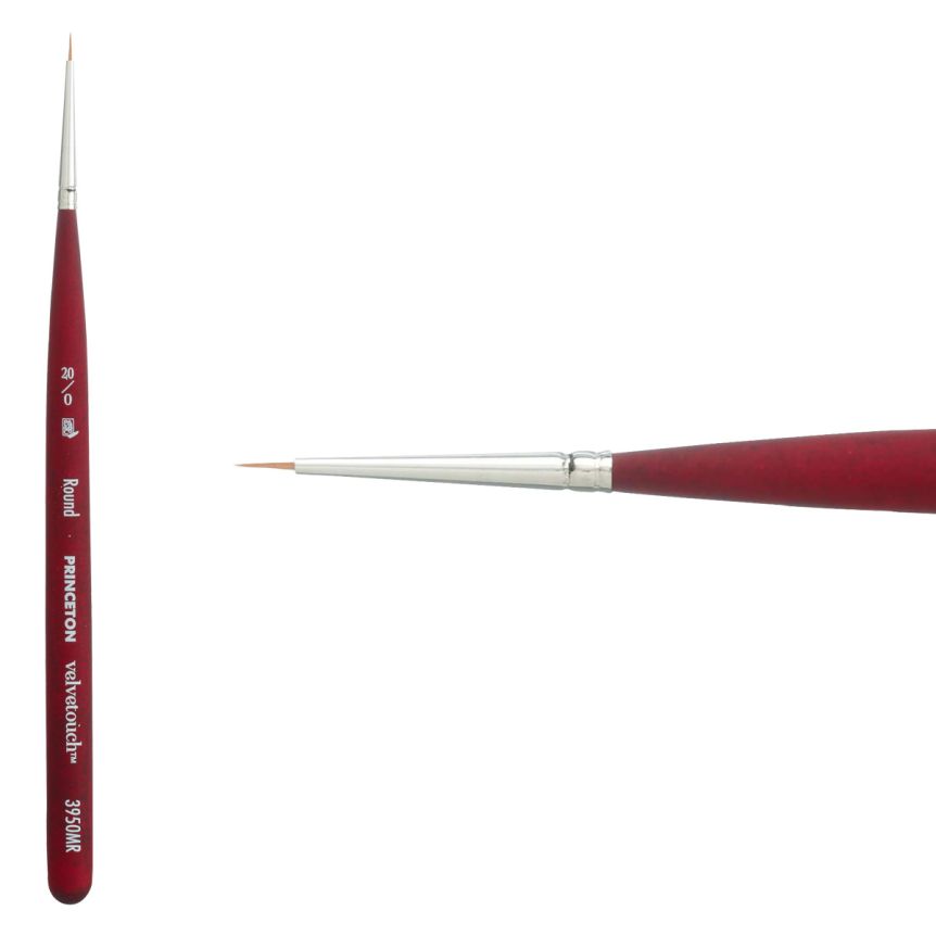 Princeton Velvetouch™ Series 3950 Synthetic Blend Brush #20/0 Mini Round