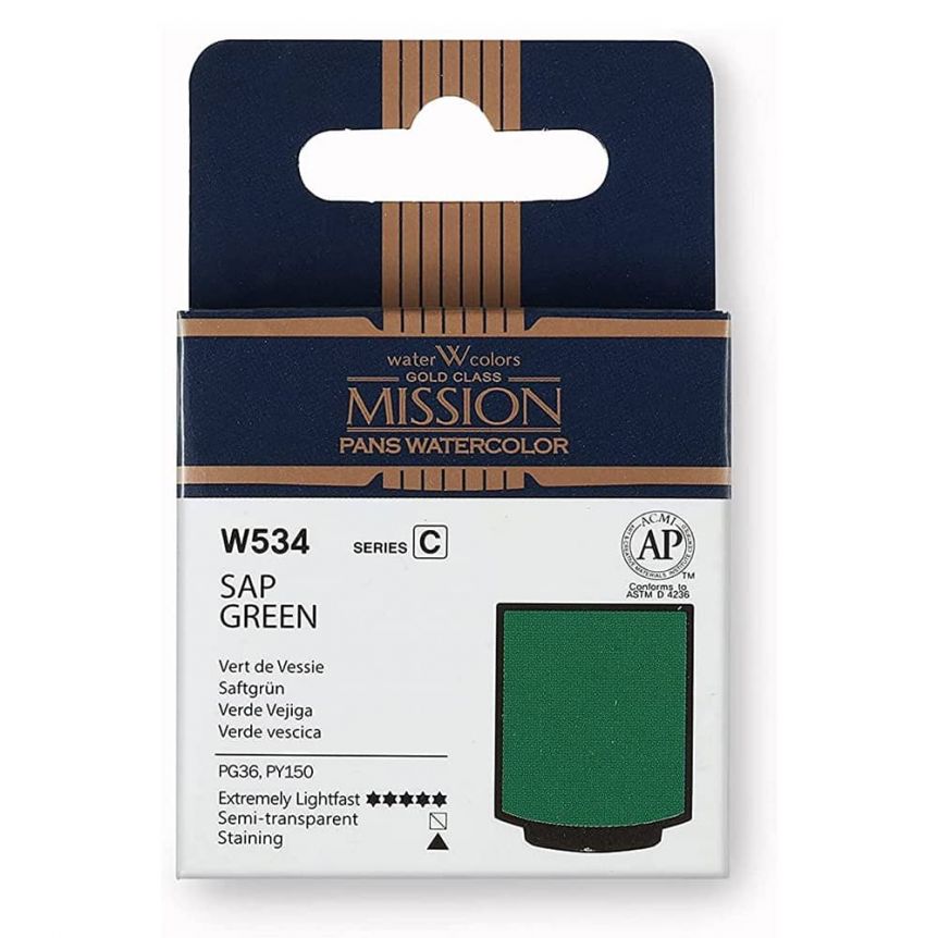 Mission Gold Pan Perfect Watercolor, Sap Green (W534)