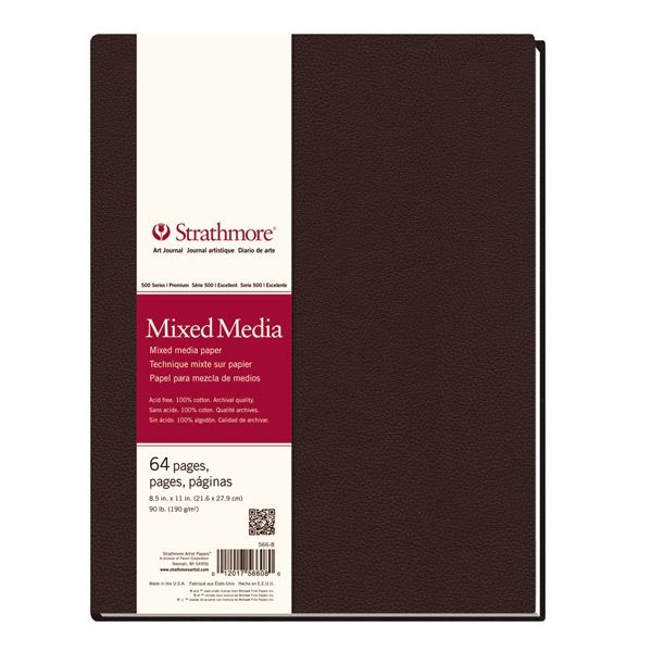 Strathmore Hardbound Art Journal 500 Series Mixed Media Paper (90 lb.) 8.5x11" - 64 Pages