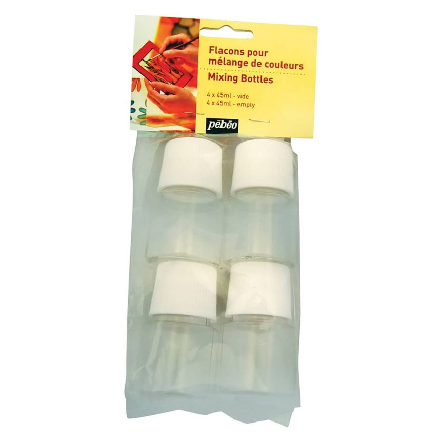 Pebeo Mixed Media Vitrail Mixing Bottles Pack of 4, 45ml