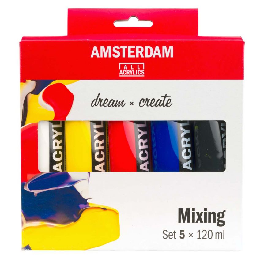 Amsterdam Acrylic Standard Mixing Set of 5, 120ml 