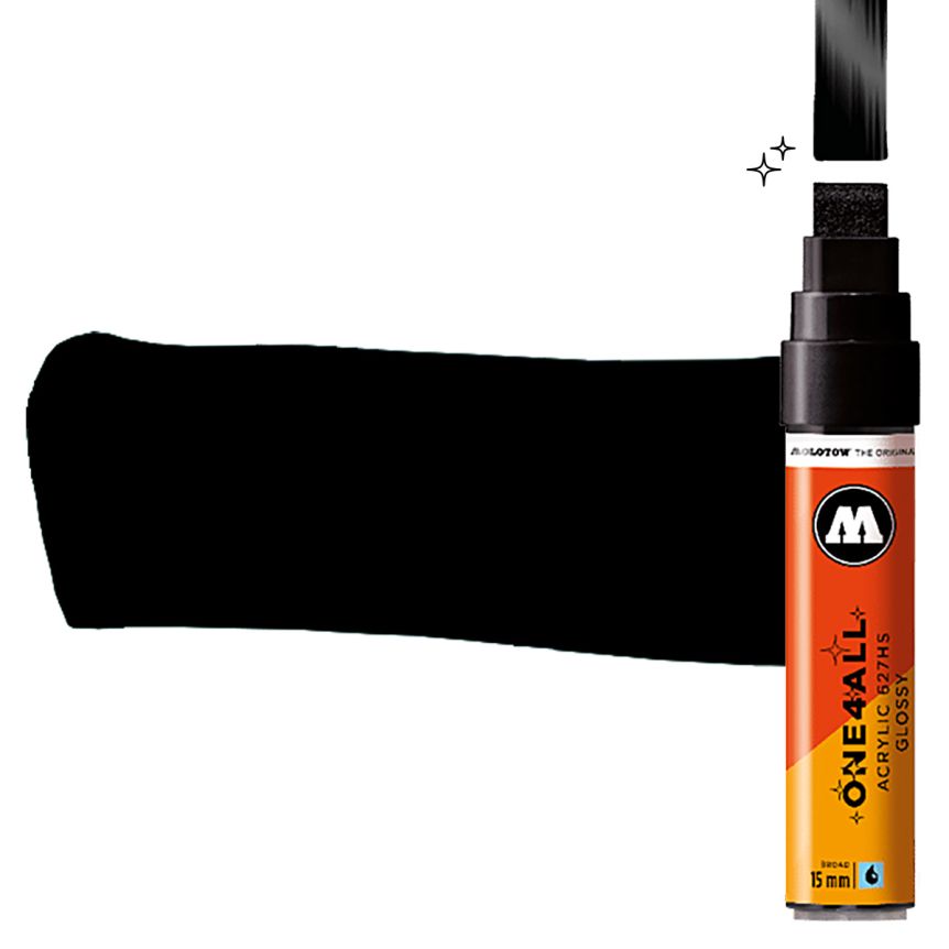 Molotow ONE4ALL 15mm Marker - Black Gloss