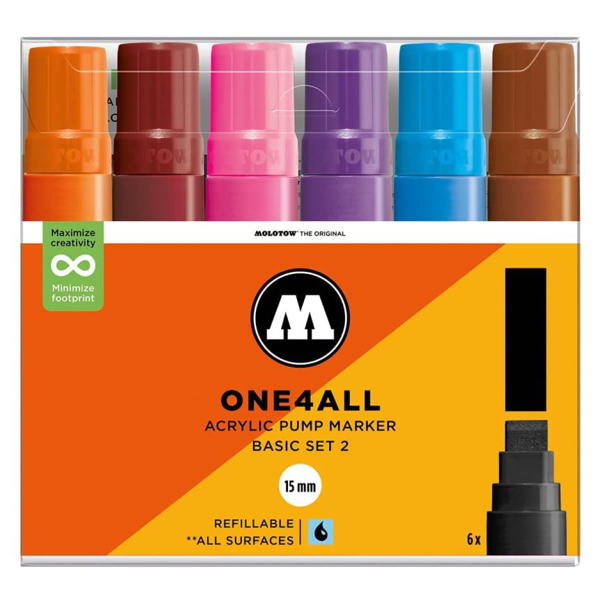 Molotw ONE4ALL 15mm Marker Basic No.2 Set of 6