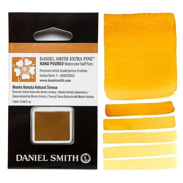 Daniel Smith Watercolor Half Pan Monte Amiata Natural Sienna