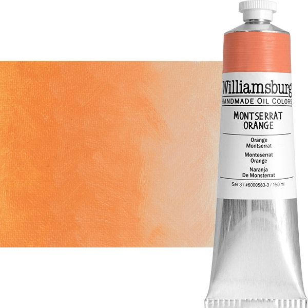 Williamsburg Handmade Oil Paint - Montserrat Orange, 150ml Tube